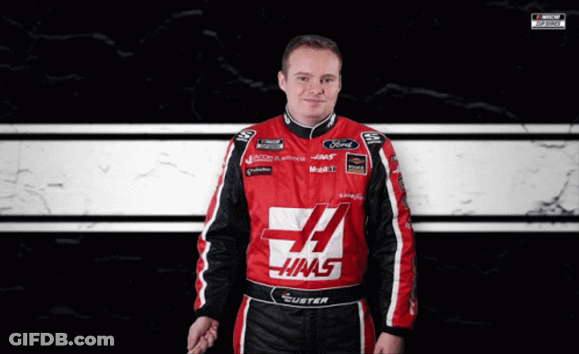 Cole Custer Waving Flag GIF