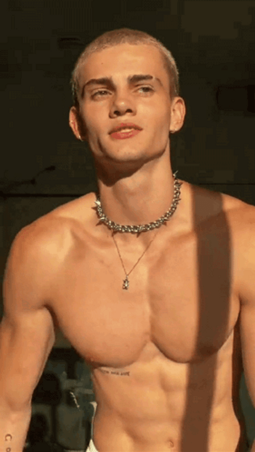 Cole Etgen Showing Off His Abs GIF