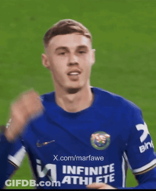 Cole Palmer Running Cross Arms Zoom In GIF