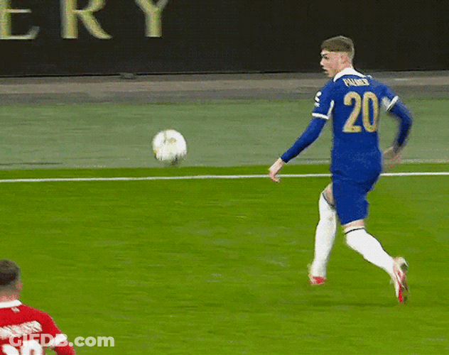 Cole Palmer Running Through The Ball GIF