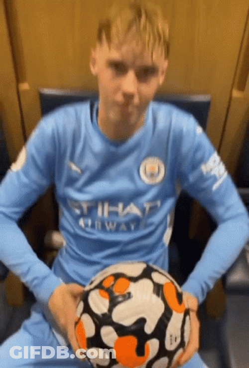 Cole Palmer Sitting Down Giving Fist GIF