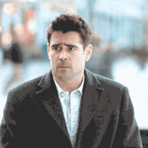 Colin Farrell Idk Shrug GIF
