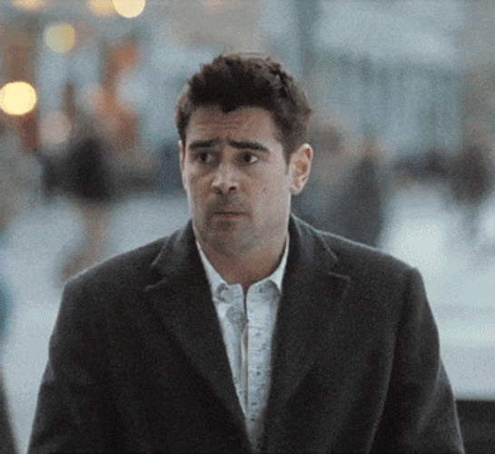 Colin Farrell Shrugs GIF