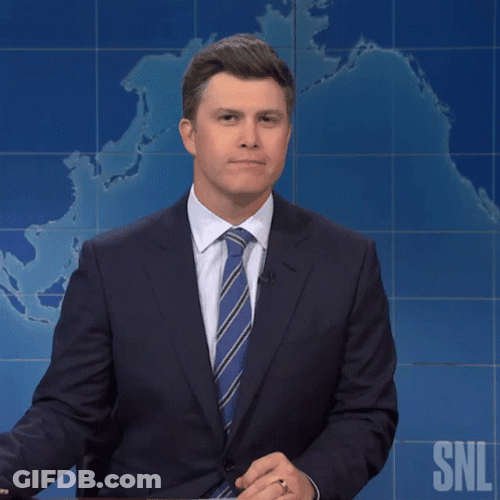 Colin Jost Not Amused GIF
