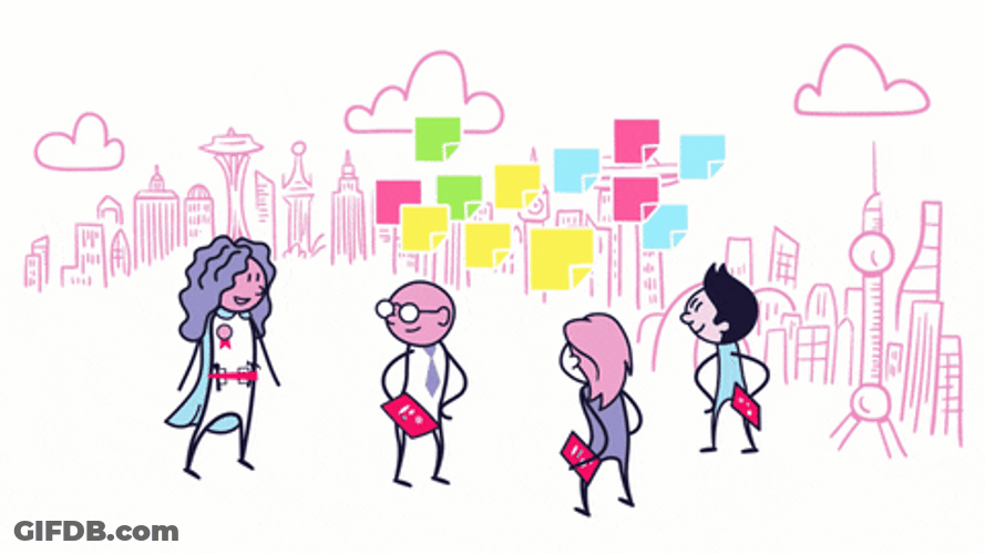 Collaboration Animated People Combining Ideas GIF