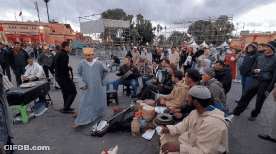 Collaboration Between Musicians In The Street GIF