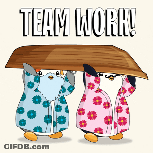 Collaboration Pudgy Penguins Carrying A Boat GIF