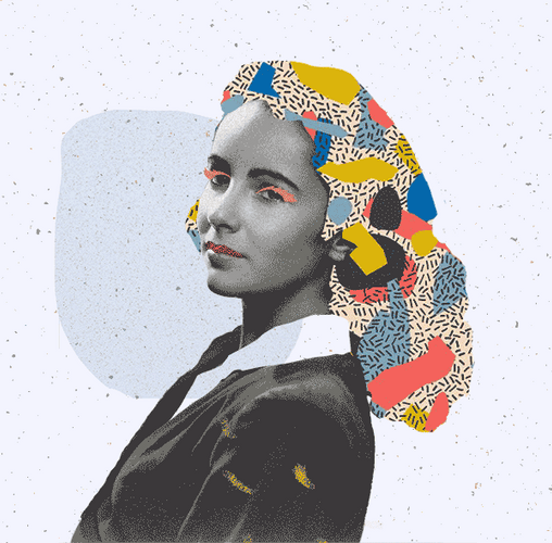 Collage Abstract Retro Girl GIF