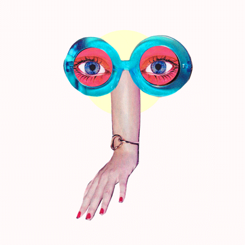 Collage Eyes Hand Fashion GIF