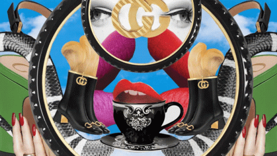 Collage Gucci Fashion Cup GIF