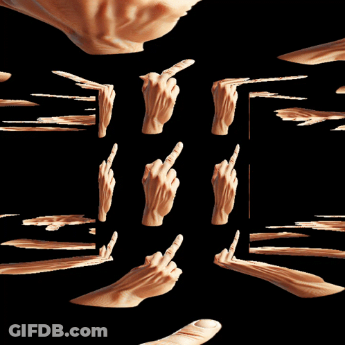 Collage Hands Giving Middle Finger GIF
