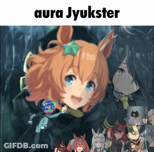 Collage Of Anime Characters With Aura Jyukster GIF