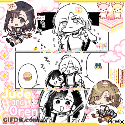 Collage Of Cartoon Characters Saying Rude And Oren GIF