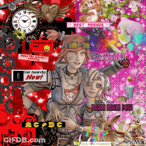 Collage Of Images Saying Get Anarchy Now GIF