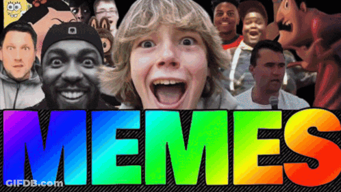 Collage Of People With Word Memes GIF