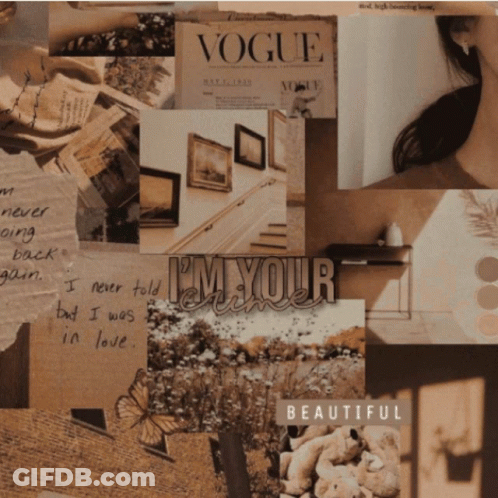 Collage Of Pictures With Vogue Magazine GIF