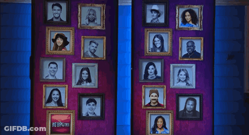 Collage Of Portraits With Words Big Brother GIF