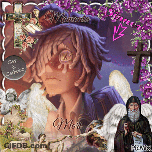 Collage Of Religious Images Memento Sinner GIF