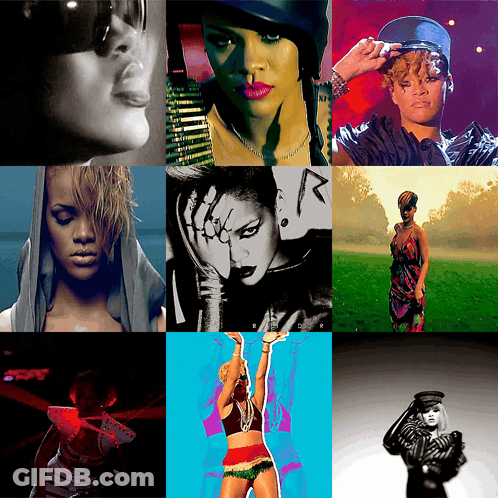 Collage Of Woman With Letter R GIF