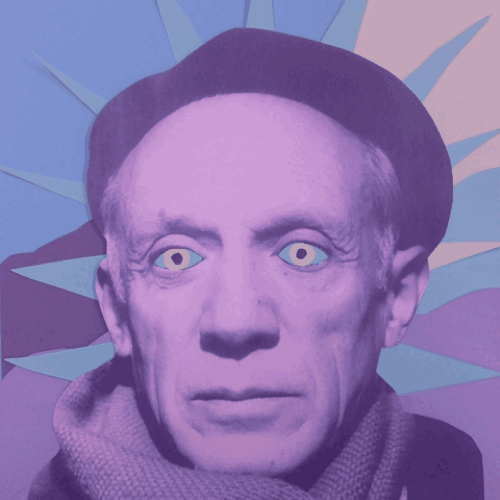 Collage Picasso Portrait Art GIF