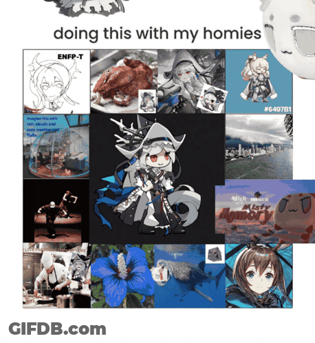 Collage Saying Doing This With My Homies GIF