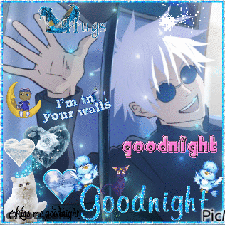 Collage Saying Goodnight GIF