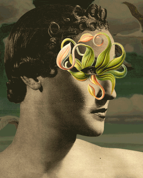Collage Surreal Vintage Woman GIF