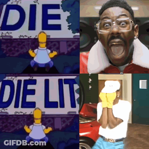 Collage With Die Lit GIF