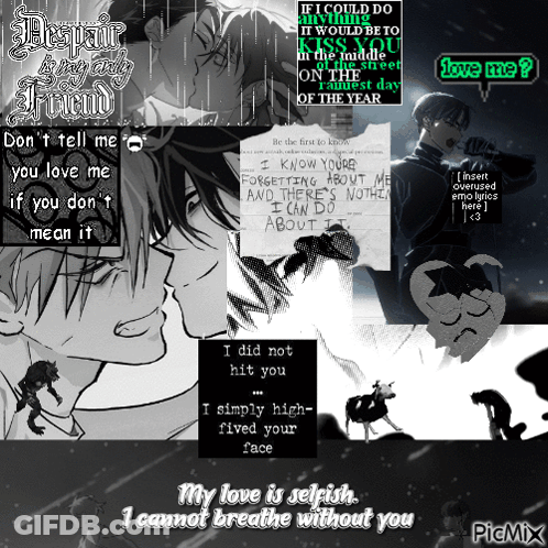 Collage With My Love Is Selfish GIF