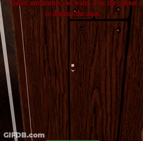 Collect Armaments And Water Fire Cannon To Destroy Door GIF