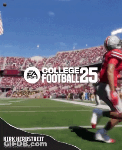 College Football 25 Poster Football Player Jumping GIF