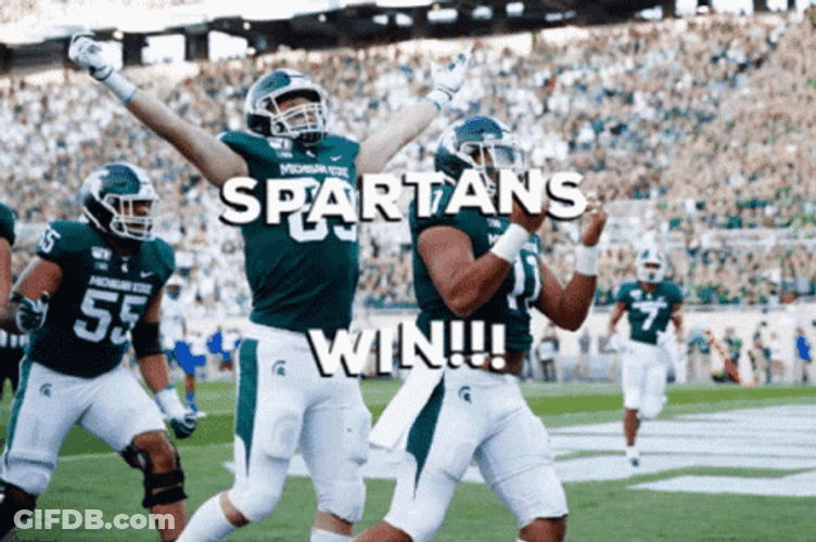 College Football Spartans Win GIF