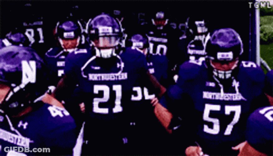 College Football Walk Through GIF