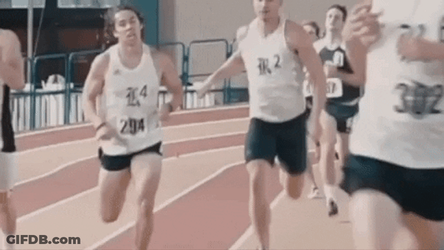 College Race Finish Line Win GIF
