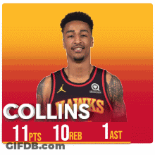 Collins 11 Points 10 Rebounds GIF