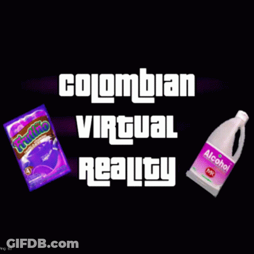 Colombian VR Ad Candy Bag Alcohol Bottle GIF