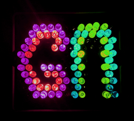 Color Changing Blinking Colorful Letters GIF