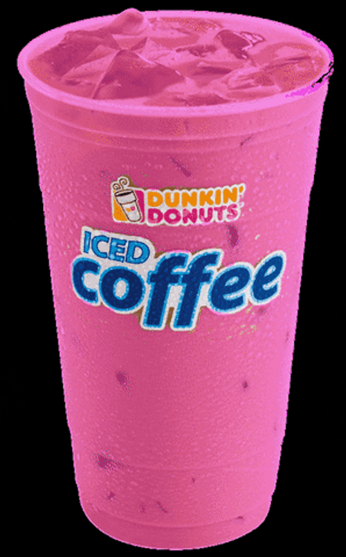 Color Changing Dunkin Donuts Iced Coffee GIF