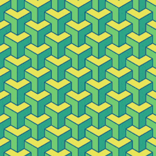 Color Changing Isometric Pattern GIF