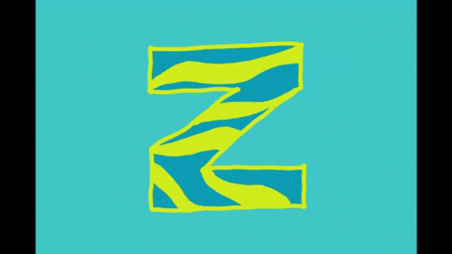 Color Changing Letter Z Mobile Design GIF