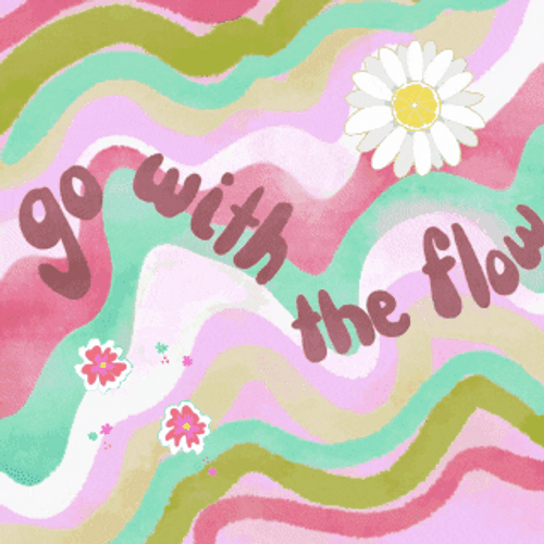 Color Changing Pastel Floral Artwork GIF