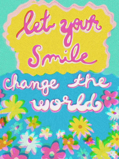Color Changing Pretty Floral Graphics Design GIF