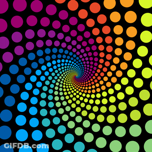 Color Polka Dots Spiral GIF