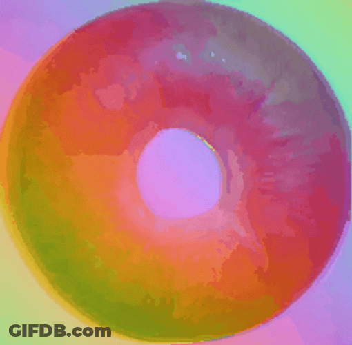 Color Rainbow Bagel GIF