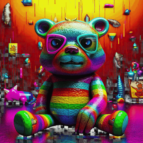 Color Rainbow Gummy Bear GIF