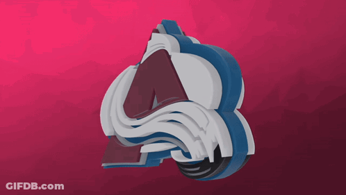 Colorado Avalanche Logo On Pink GIF