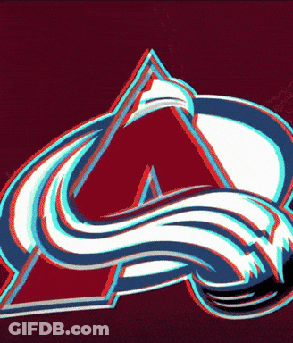 Colorado Avalanche Logo On Red GIF