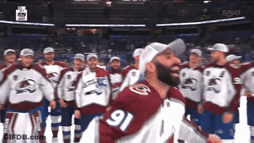 Colorado Avalanche Nazem Kadri Carrying Stanley Cup GIF