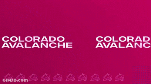Colorado Avalanche Text On Pink Background GIF