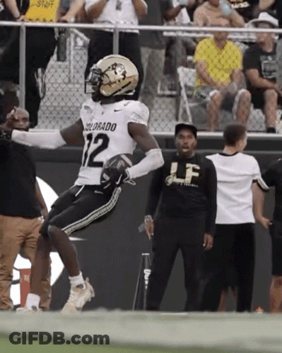 Colorado Football Player Jumping In Air GIF